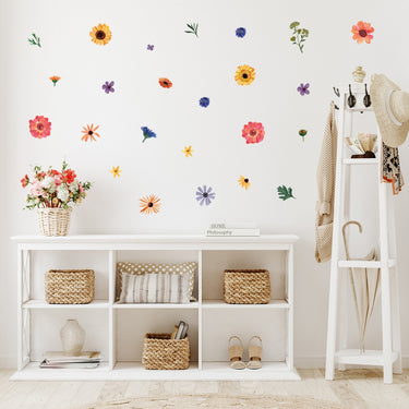 Watercolor Wildflowers Wall Decals
